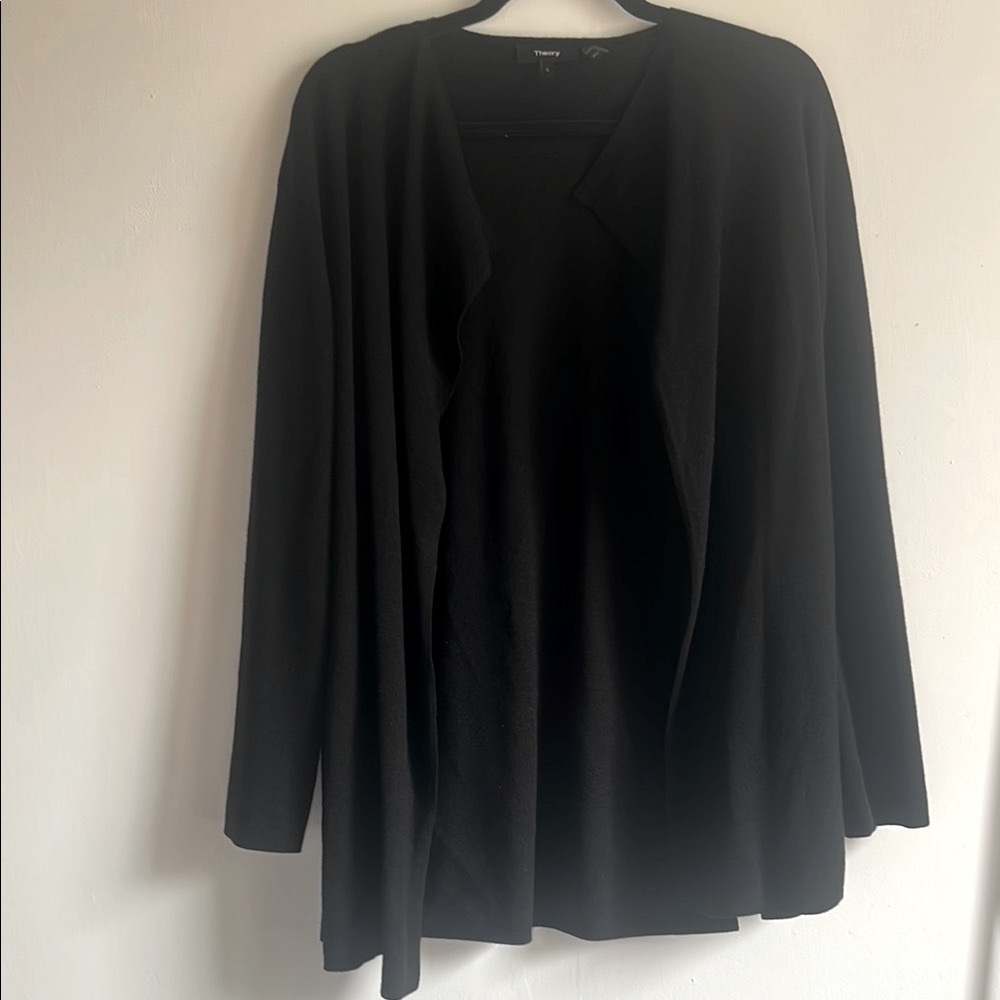 Theory Black Cardigan Sweater